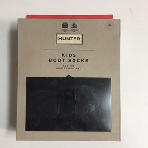 New Hunter Original Kids BS Faux Fur Cuff Sock - Black. Sz M